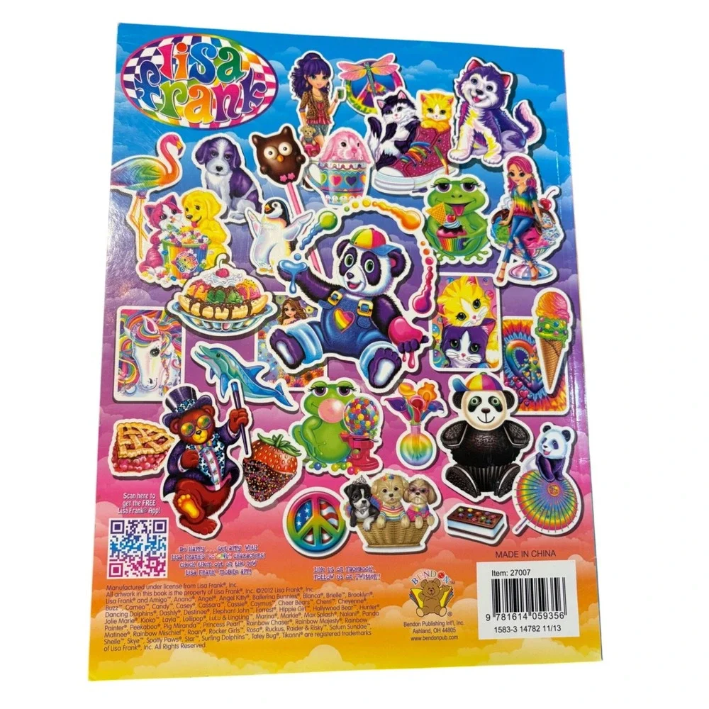 Lisa Frank Giant Sticker Activity Book 500+ Stickers‎ Bendon 2012 *see photos